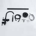 Single Handle Freestanding Tub Filler Floor Mount Bathtub Faucet With Handheld Shower Black Bathroom Joystick Claw Foot Tub Faucets Curved Two Black Pull Out Floor Mounted Cartridge Valve Single Hole Faucets Matte Black Antique,Classic 1 Hole Faucets