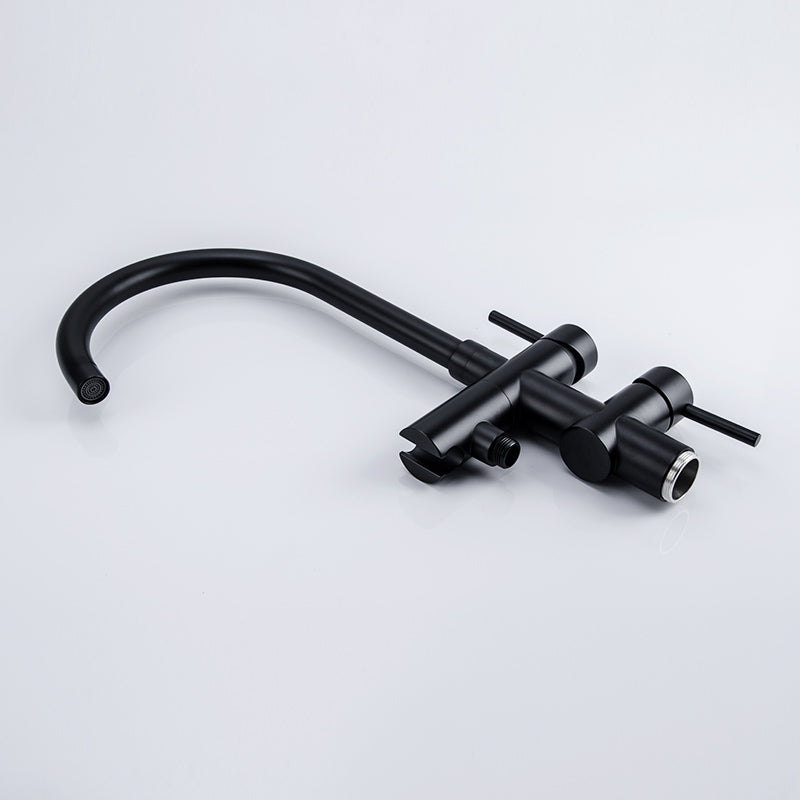 Single Handle Freestanding Tub Filler Floor Mount Bathtub Faucet With Handheld Shower Black Bathroom Joystick Claw Foot Tub Faucets Curved Two Black Pull Out Floor Mounted Cartridge Valve Single Hole Faucets Matte Black Antique,Classic 1 Hole Faucets