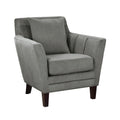 Stylish Home Accent Chair Gray Velvet Upholstery Matching Pillow Solid Wood Furniture Living Room 1Pc Gray Primary Living Space Modern Solid Wood