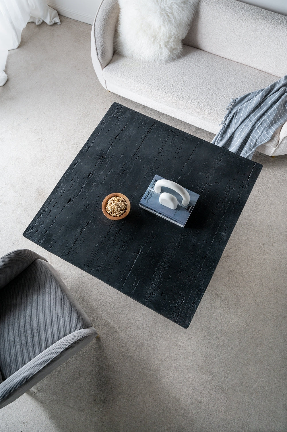 40X40X29.5" Black Square Dining Table With Pedestal Base Black Primary Living Space Contemporary,Industrial,Minimalist,Modern,Ultra Modern Magnesium Oxide