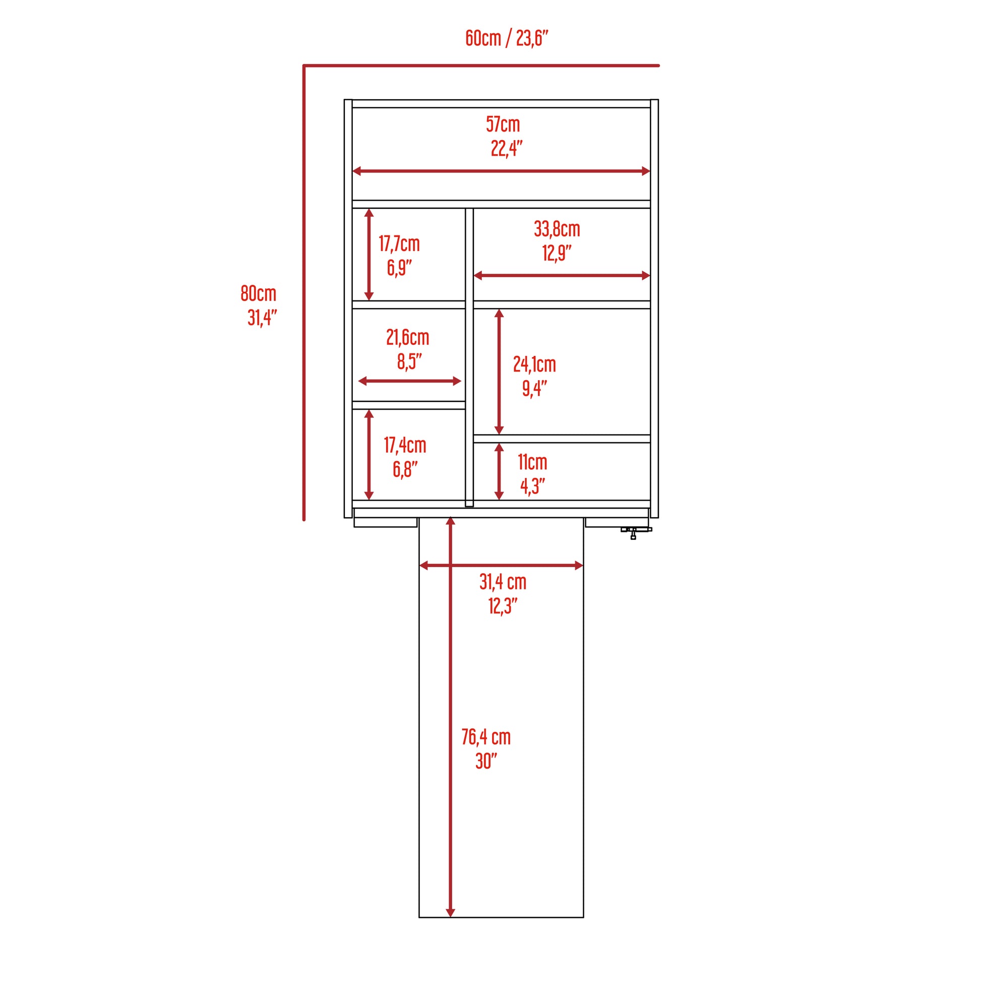 Dalton Foldable Table With Base And Shelves Light Gray Folding Primary Living Space Freestanding Pine Open Storage Kitchen & Dining Tables Pine Engineered Wood