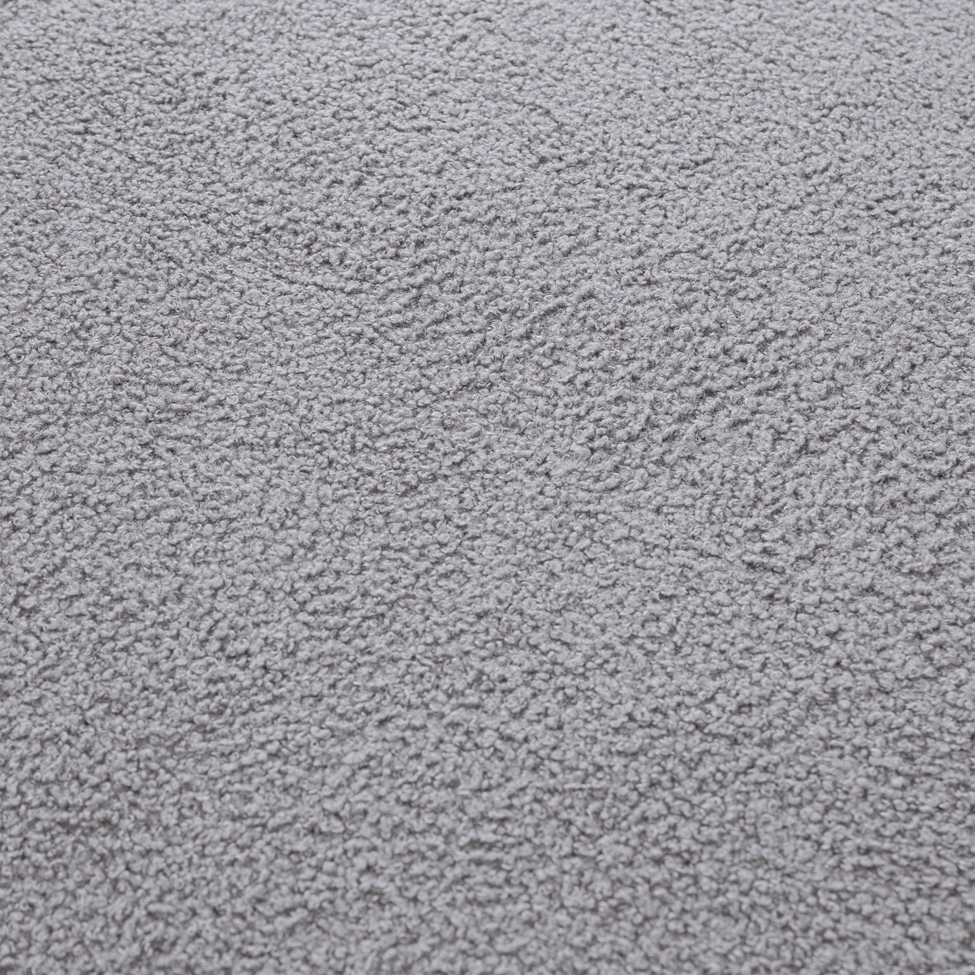 Modern L Shape Boucle Sofa With Curved Seat Facing Left Gray Modern Boucle