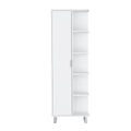 Crovie Linen 63 Inch High Bathroom Cabinet Storage Cabinet With Four Open Shelves White 4 Bathroom Freestanding Modern Mdf Engineered Wood