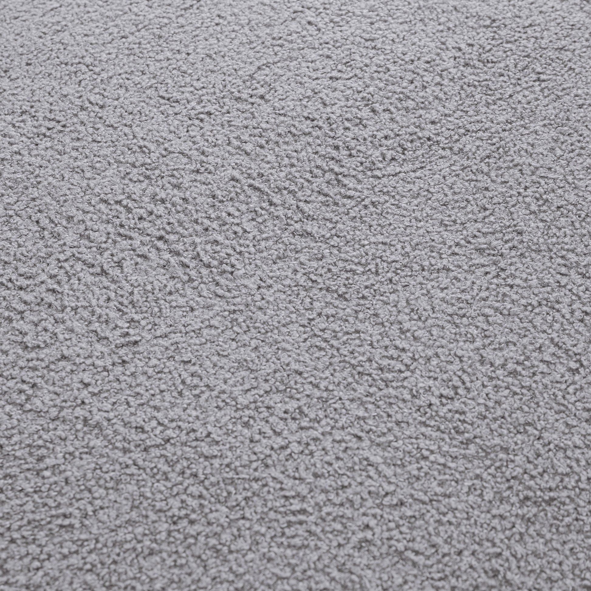 Modern L Shape Boucle Sofa With Curved Seat Facing Right Gray Modern Boucle