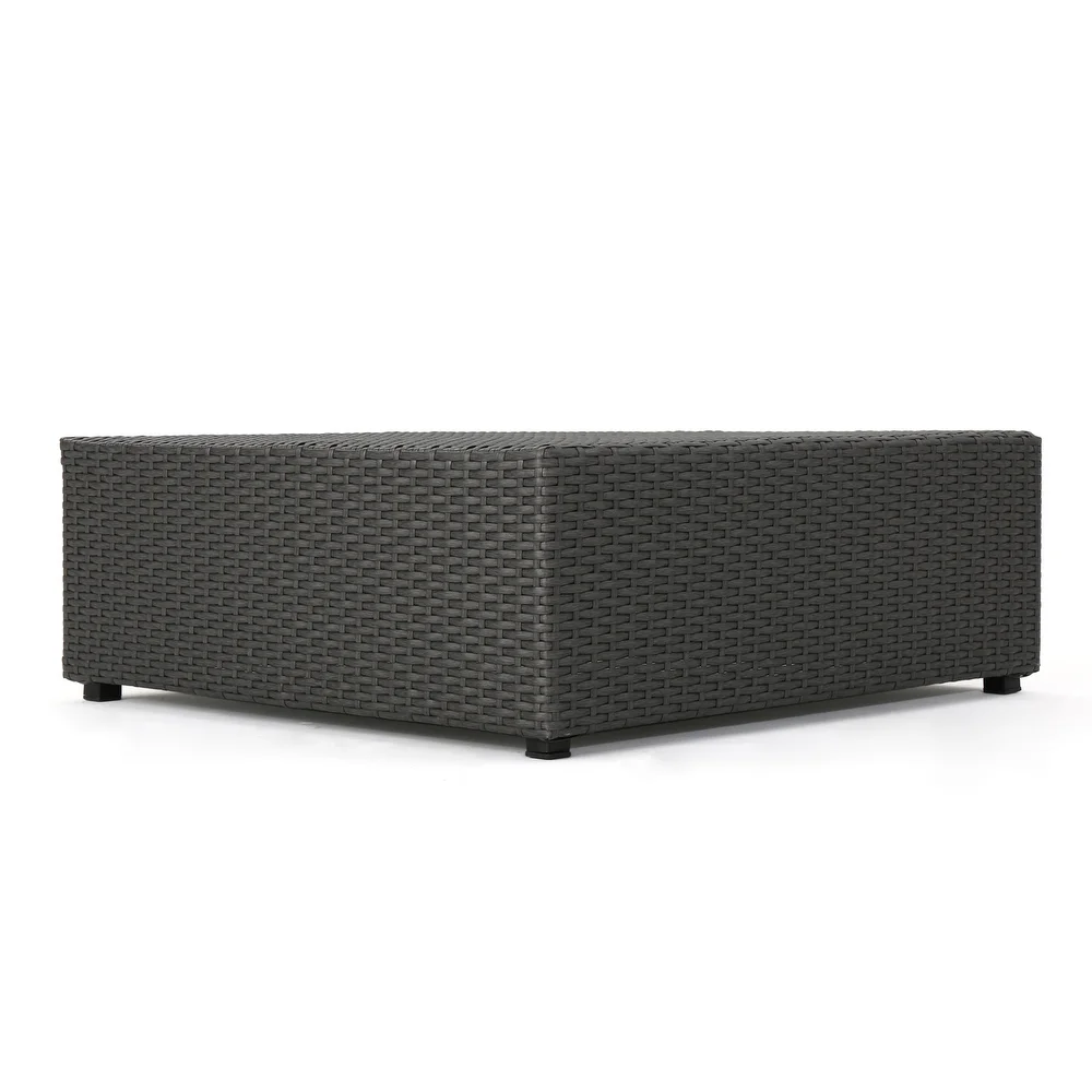 Santa Cruz Outdoor 8 Piece Sectional Set Yes Dark Brown Garden & Outdoor Sectional Seating Groups Pe Rattan Iron Waterproof Fabric