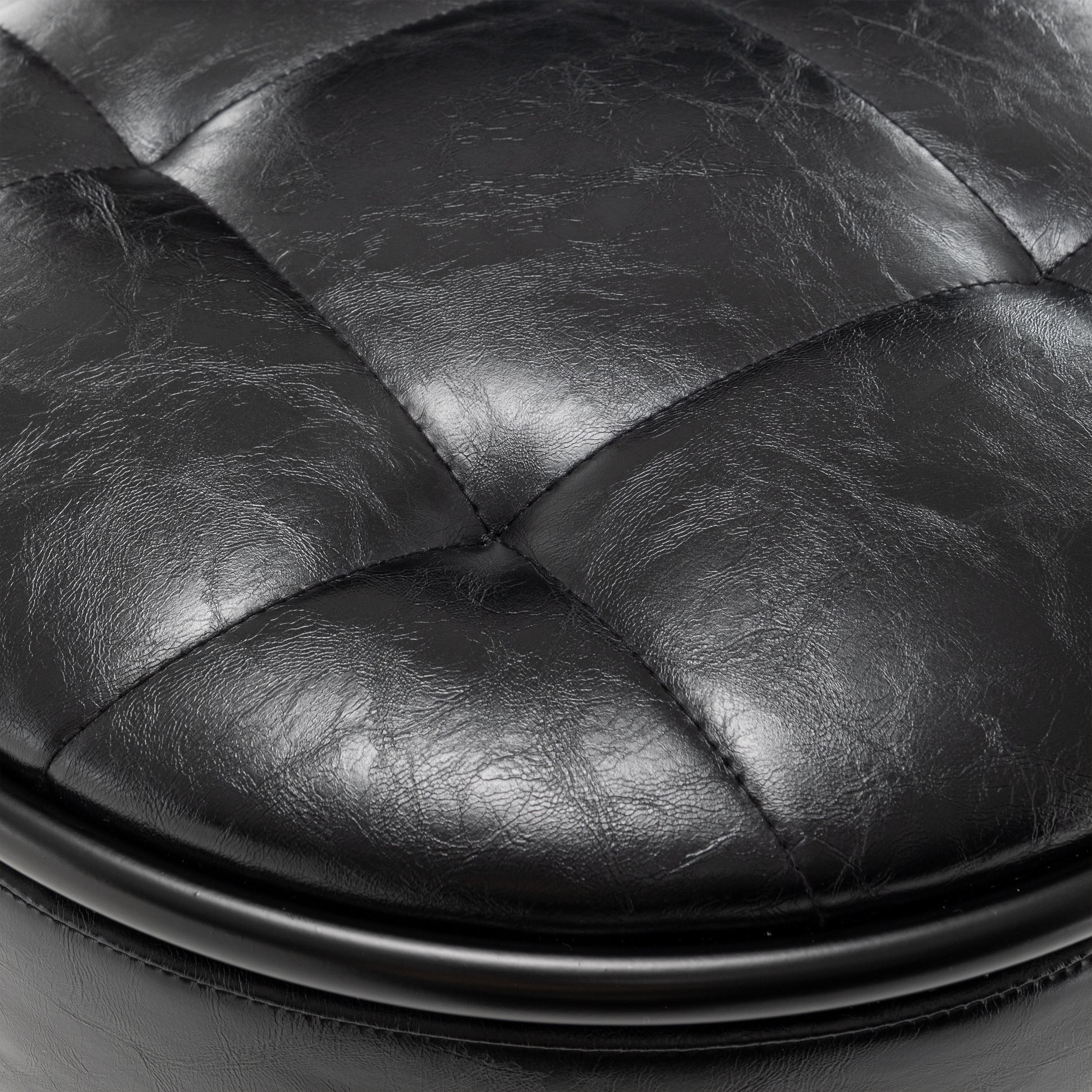 Round Storage Bar Stool Set Of 2, Black Faux Leather Height Adjustable Barstool, 360 Counter Height Swivel Stool, Armless Bar Chair With Metal Frame For Kitchen Counter Dining Living Room Black Set Of 2 Foam Pu Leather