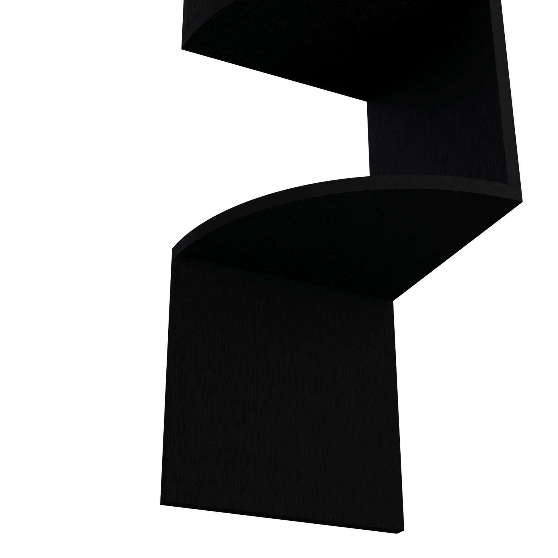 Rosset Corner Shelf, Modern Full Wall Design With Multiple Shelving Black Primary Living Space Modern Mdf Engineered Wood