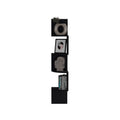 Rosset Corner Shelf, Modern Full Wall Design With Multiple Shelving Black Primary Living Space Modern Mdf Engineered Wood