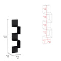 Rosset Corner Shelf, Modern Full Wall Design With Multiple Shelving Black Primary Living Space Modern Mdf Engineered Wood