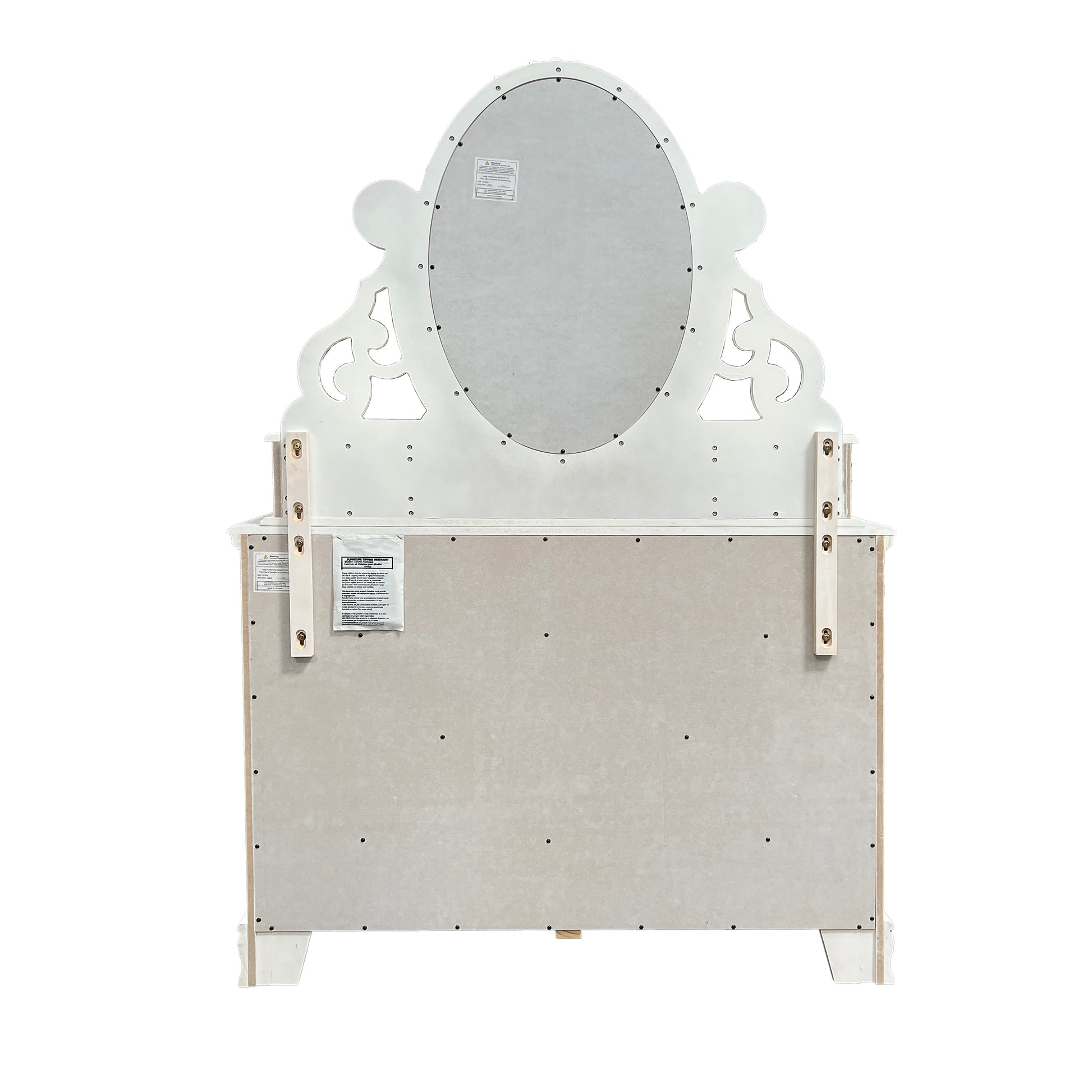 Flora Jewelry Mirror, White Finish Bd01640 Only Mirror White Wood