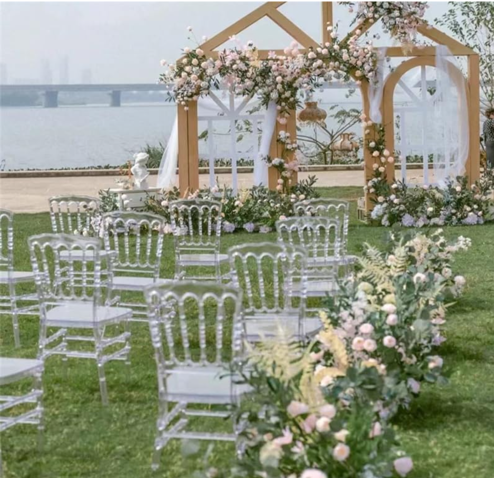 Simple And Beautiful Napoleon Transparent Bamboo Chair For Wedding Party Npl 4. Yellow Acrylic