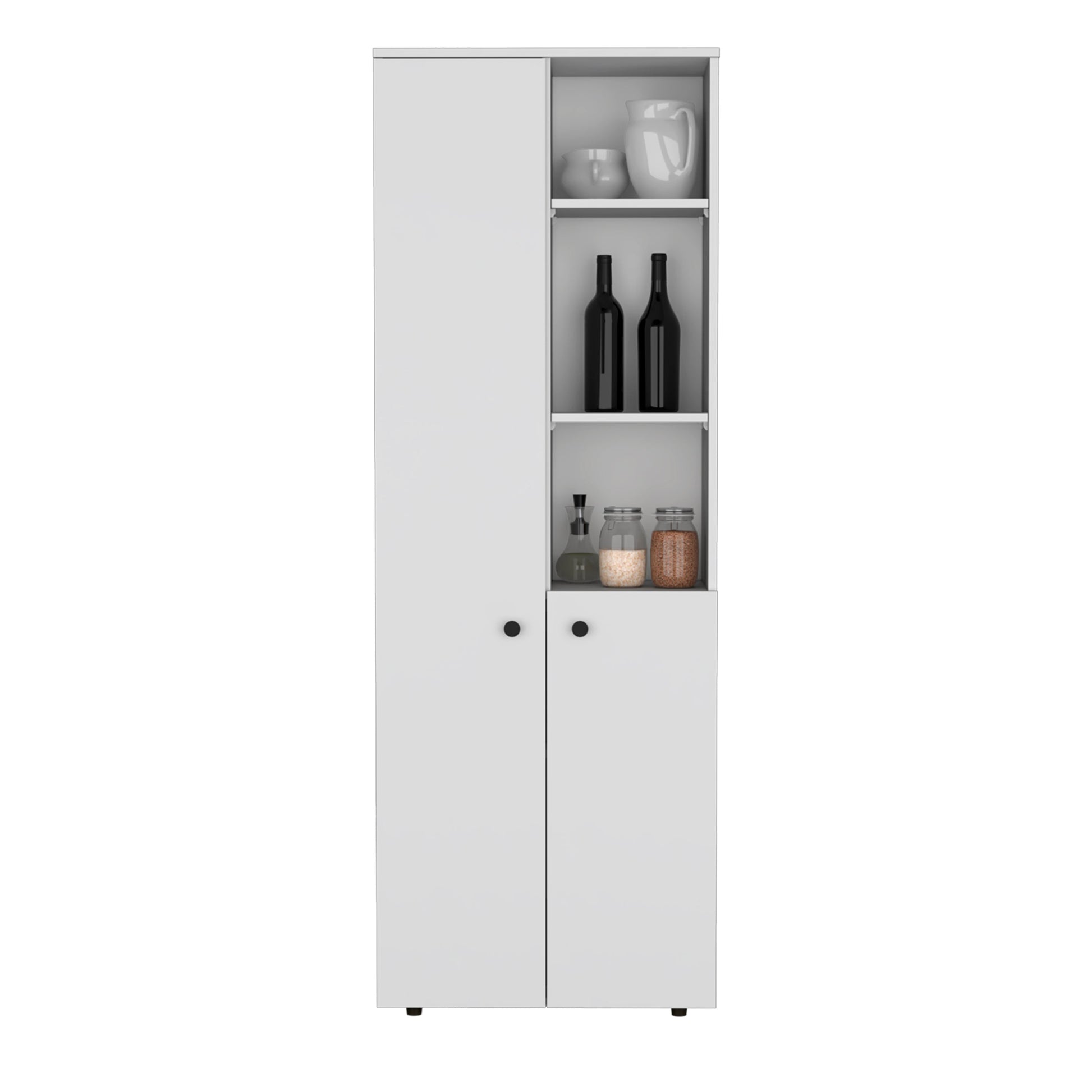 White 2 Door Kitchen Cabinet White White Kitchen Shelves Included Wood