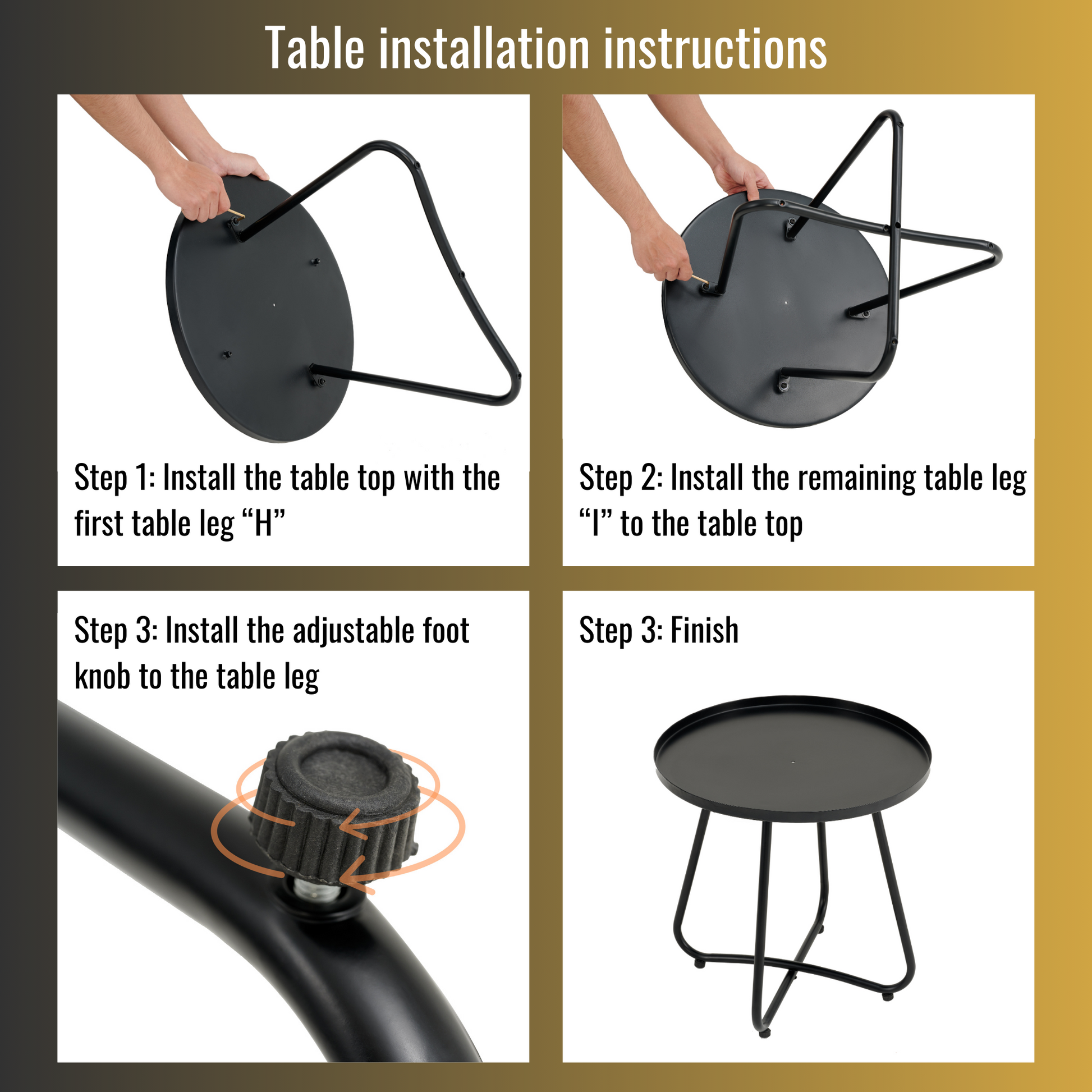 Patio Furniture Set 3 Piece Mixture Pattern Pe Rattan Steel Frame And Modern Round Table, Brown And Black No Sectional Black Brown Seats 2 Rust Resistant Frame Garden & Outdoor American Design,American Traditional,Antique,Vintage 2 Person Seating Group