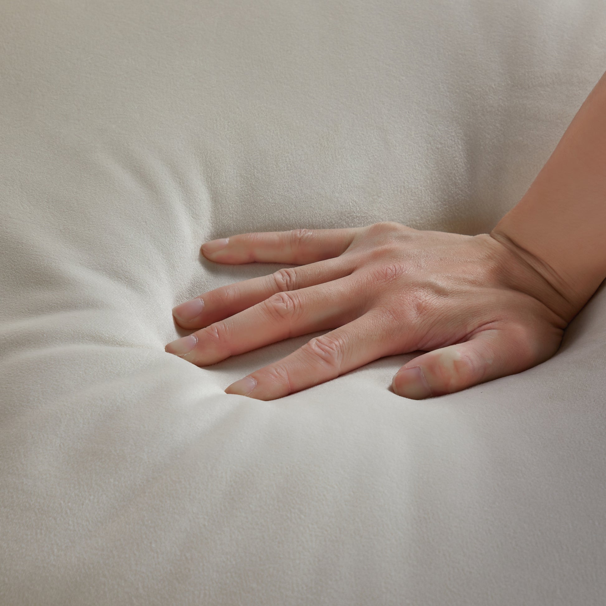 Classic Traditional Living Room Upholstered Sofa With Velvet Fabric Surface Chesterfield Tufted Fabric Sofa Couch, Large White White Primary Living Space Medium Soft Cushion Back Square Arms Foam Velvet 3 Seat