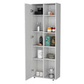 White 1 Door Multistorage Kitchen Pantry White White Kitchen Shelves Included Wood