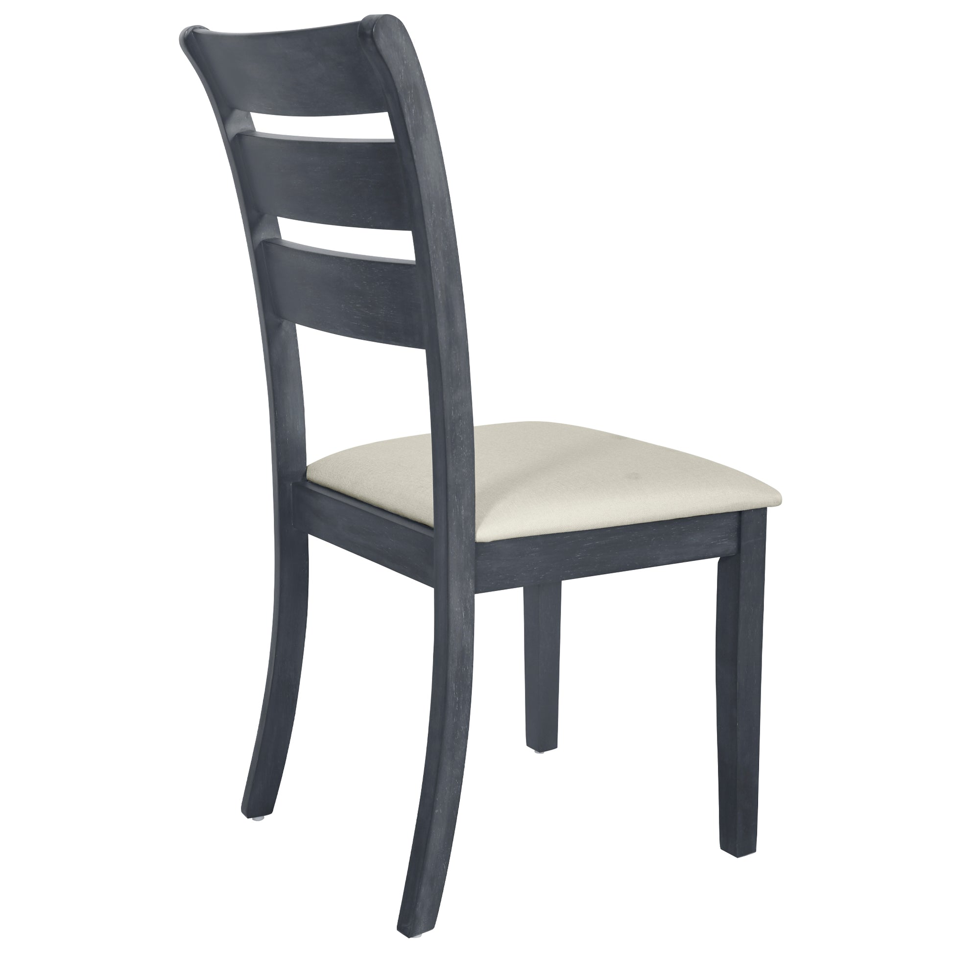 5 Piece Farmhouse Round Pedestal Extending Dining Table Set Extendable Kitchen Table Set With 15.8" Removable Leaf And Ladder Back Dining Chairs For Small Places, Black Wood Dining Room Extendable Rubberwood Oval Dining Table With Chair Upholstered Chair