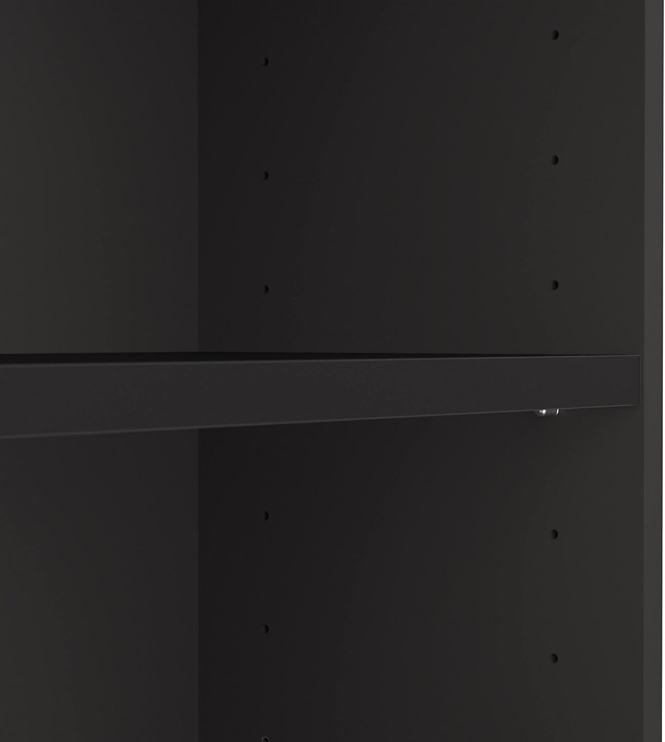 Universal Small 2 Shelf Bookcase In Black Set Of 2 Black Chinese Engineered Wood