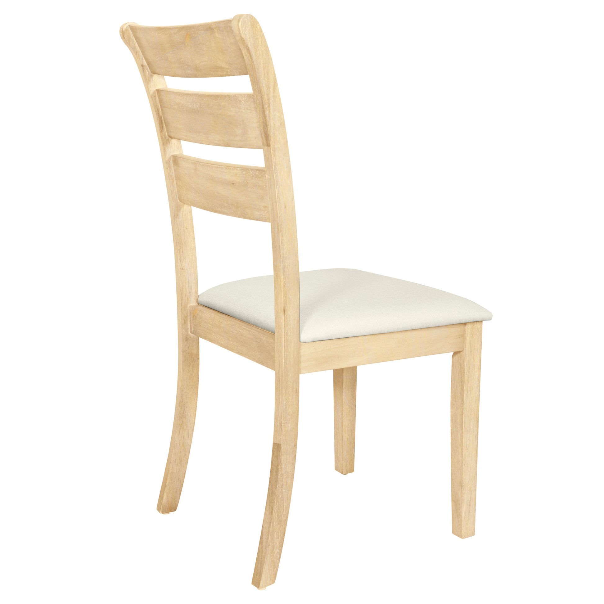 5 Piece Farmhouse Round Pedestal Extending Dining Table Set Extendable Kitchen Table Set With 15.8" Removable Leaf And Ladder Back Dining Chairs For Small Places, Natural Wood Dining Room Extendable Rubberwood Oval Dining Table With Chair Upholstered