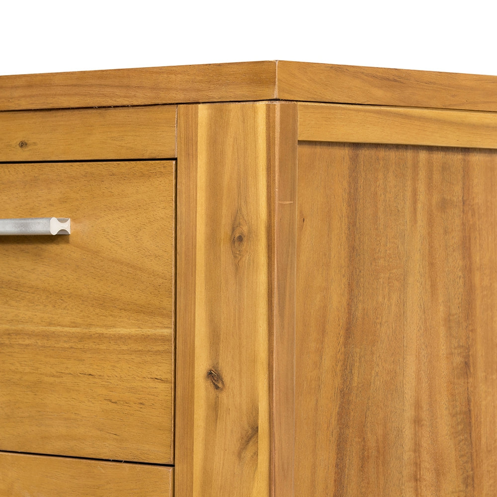 20.7X15.4X22" Nightstand Natural Wood Brown Primary Living Space Boho,Classic,Farmhouse,French Country,Rustic Solid Wood Mdf