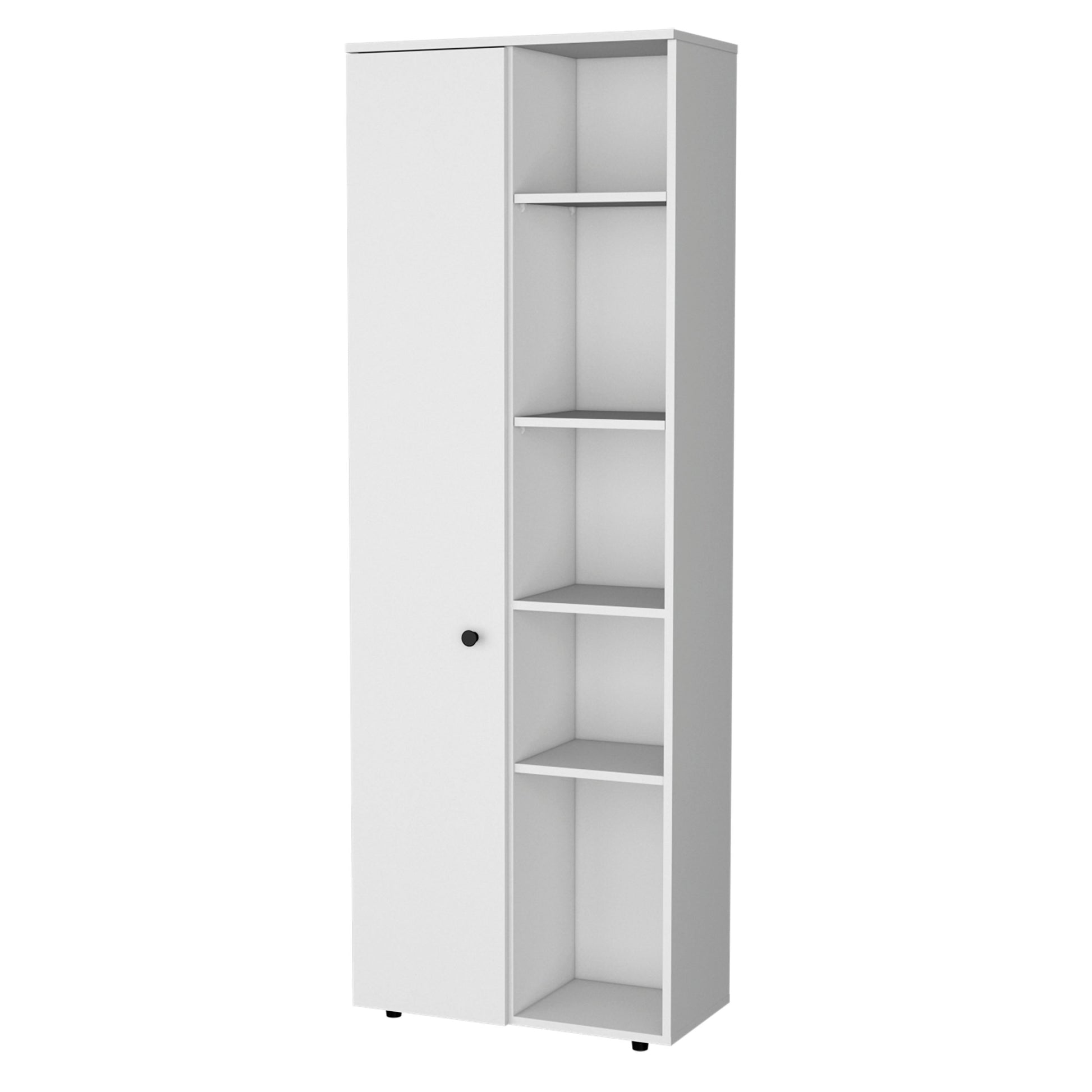 White 1 Door Multistorage Kitchen Pantry White White Kitchen Shelves Included Wood