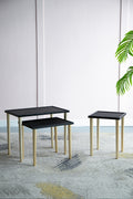 Set Of 3 Side Tables, L:25X15.5X21