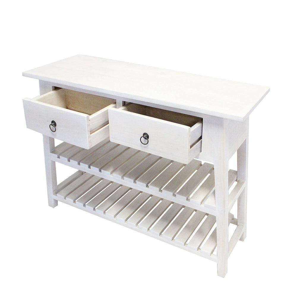 14X40X30" Mahogany Wood Console Table Natural White Primary Living Space Boho,Casual,Classic,Minimalist,Modern Solid Wood