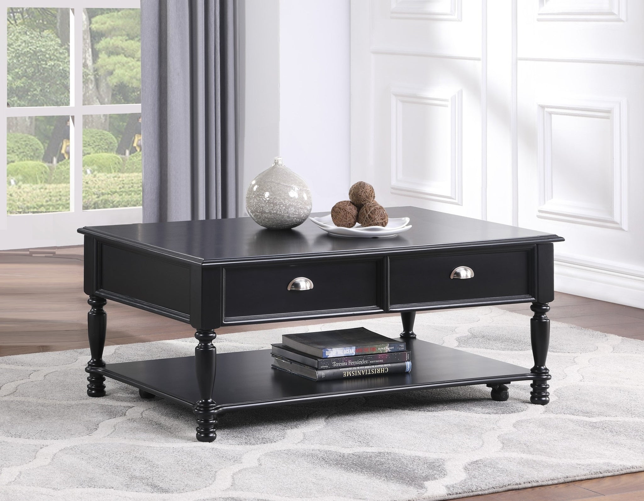 Classic Design Black Finish Lift Top Cocktail Table With Casters Bottom Shelf Wooden Traditional Living Room Furniture Black Primary Living Space Classic,Traditional Rectangular Coffee & End Tables Wood