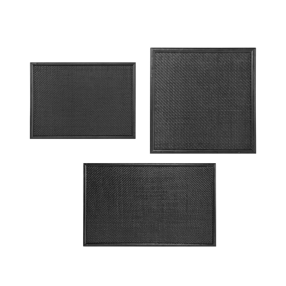 Set Of 3 Side Tables, L:25X15.5X21" M:20X15X18.5" S:14X14X16.5" Black Gold Primary Living Space Boho,Casual,Minimalist Solid Wood Mdf