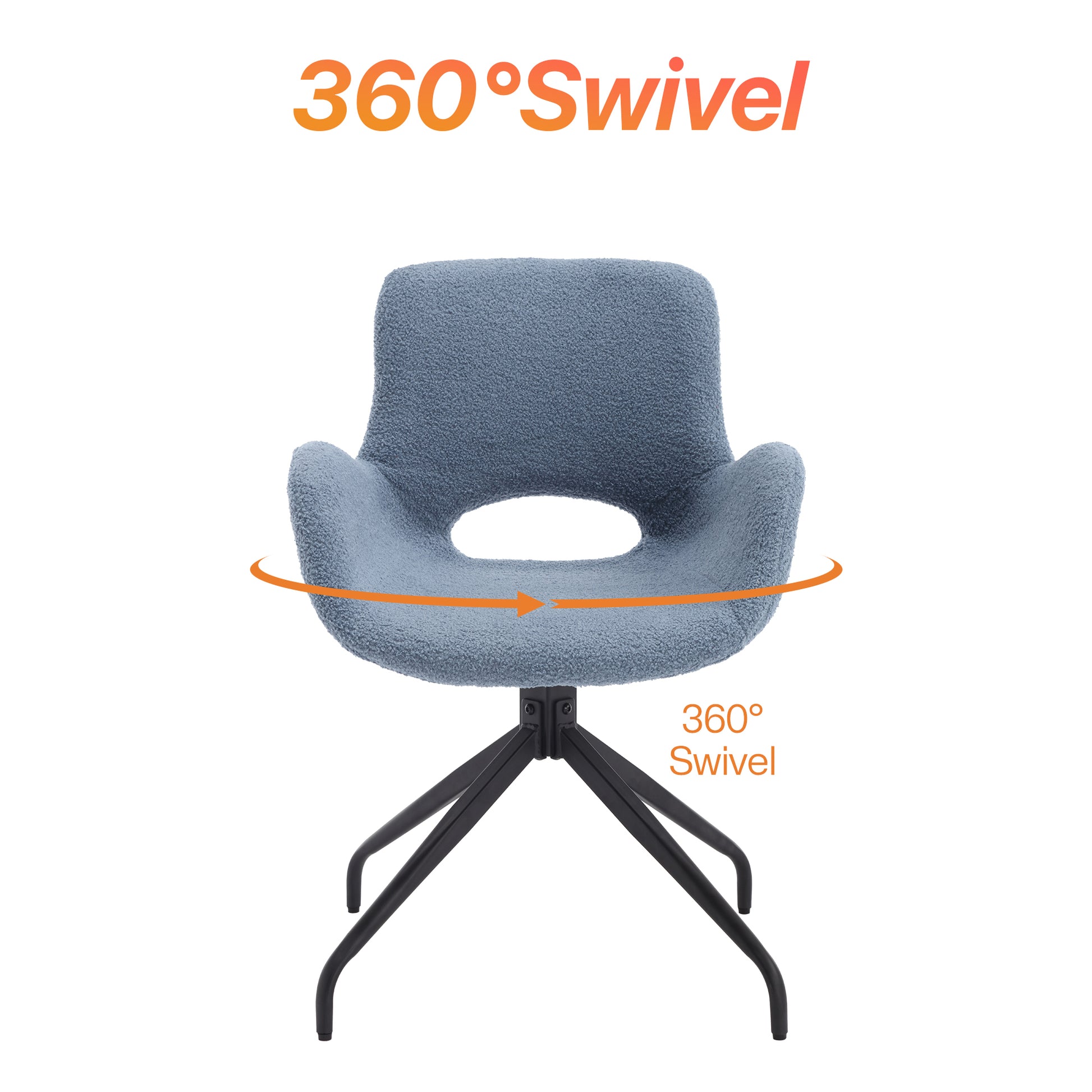 Ts Teddy Velvet Upholstered Chair With Metal Legs,Modern Accent Without Wheels, Home Office Chair Desk Chair Computer Task Chair With 360 Degree Rotating For Office Bedroom Living Room,Navy Blue Navy Blue Teddy