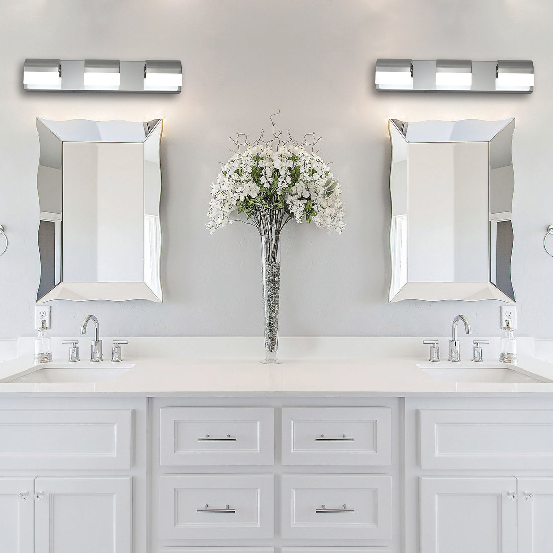 Same As W1340110596 L2011 Bathroom Vanity Lighting 3 Light Led Vanity Lights Over Mirror Bath Wall Lighting Chrome Acrylic,Iron