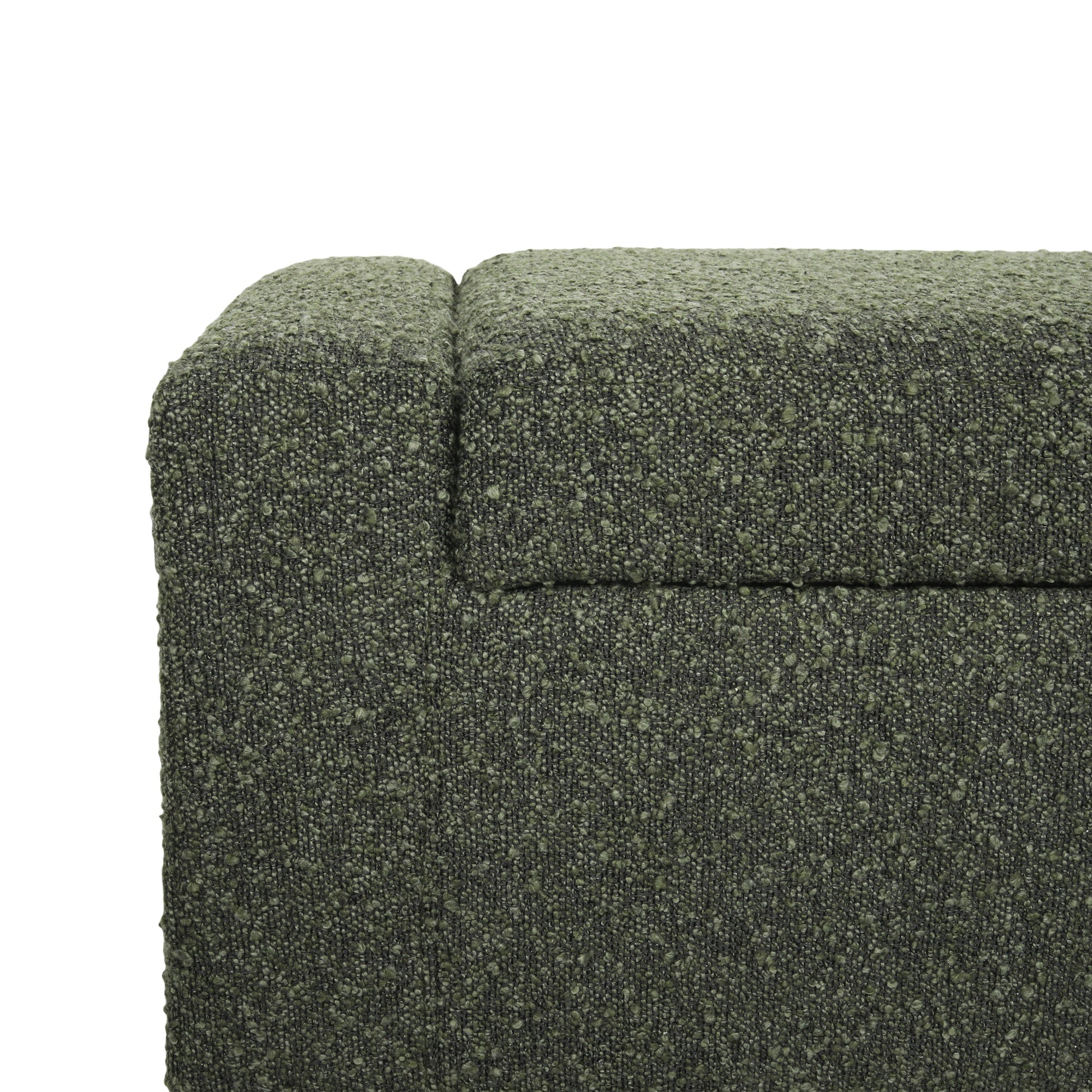 Storage Ottoman Blackish Green Fabric