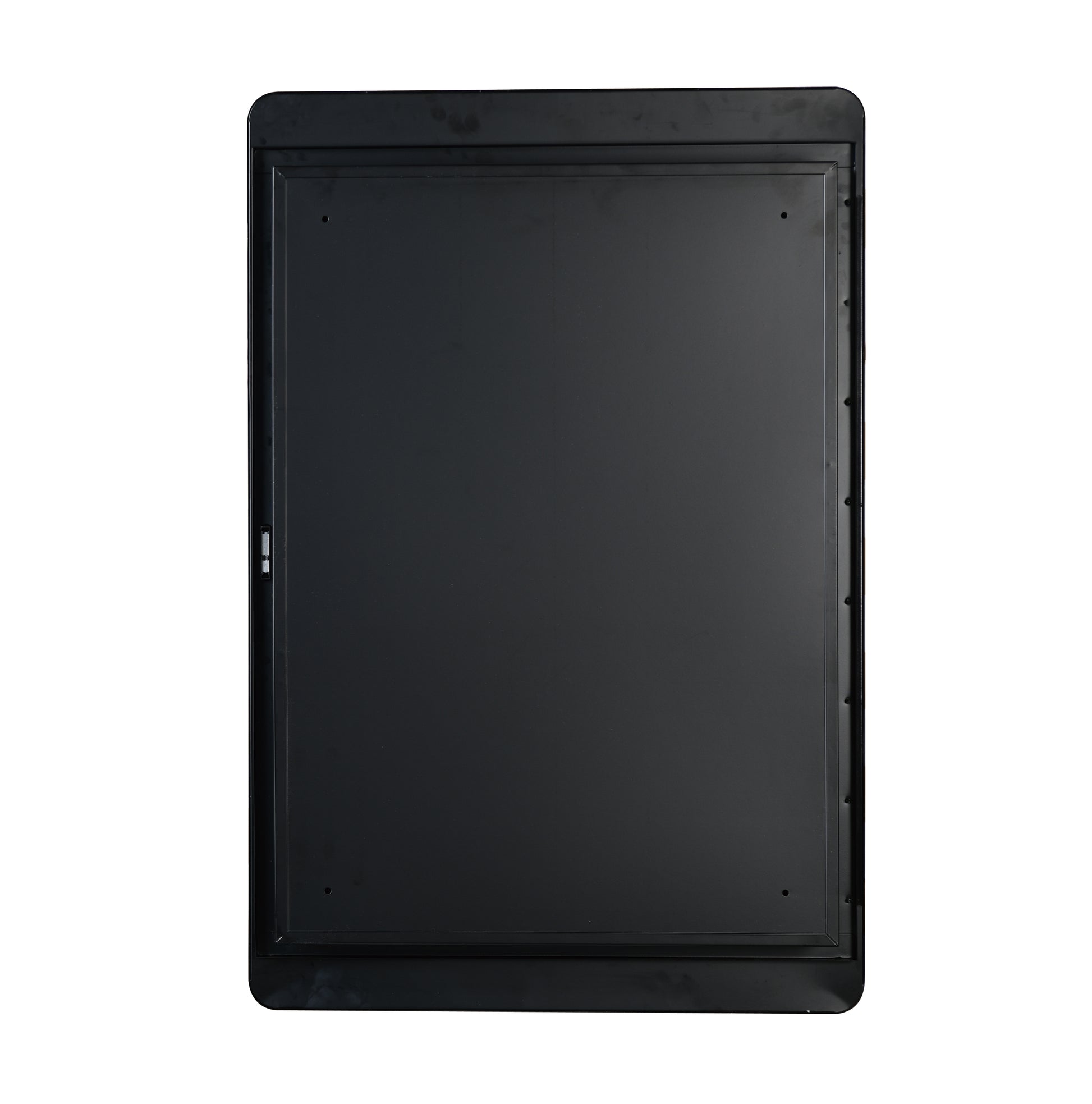 Black 16X24 Inch Metal Framed Wall Mount Or Recessed Mirror Cabinet Adjustable Shelves Bathroom Powder Coated Black 1 3 Up To 17 In Up To 23 In Wall Mounted Classic Less Than 5 Inches Glass Iron