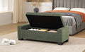 Storage Ottoman Blackish Green Fabric