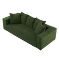 88.97Inch Corduroy Sofa With 5 Matching Toss Pillows, Sleek Design, Spacious And Comfortable 3 Seater Couch For Modern Living Room,Green. Green Corduroy 3 Seat