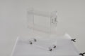 Acrylic Rolling Side Table 3 Tiers End Table With Lockable Wheels Small Clear Table For Living Room Clear Acrylic
