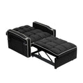 1 Versatile Foldable Sofa Bed In 3 Lengths, Modern Sofa Sofa Sofa Velvet Pull Out Bed, Adjustable Back And With Usb Port And Ashtray And Swivel Phone Stand Black Black Velvet Wood Primary Living