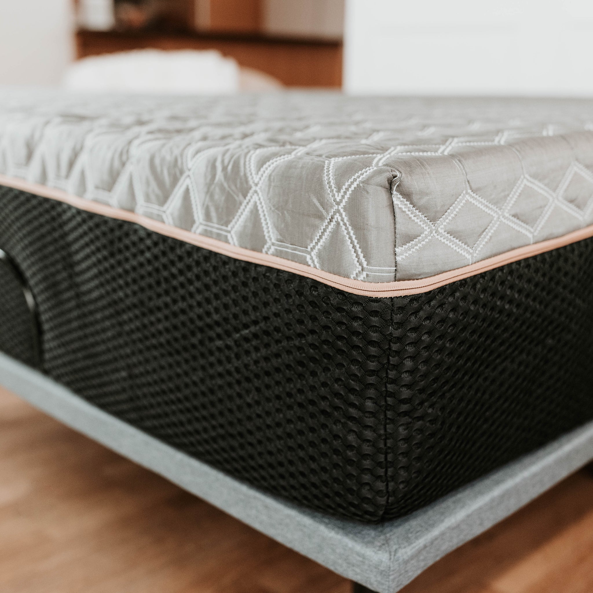 Copper Lux Hybrid 12" Twin Twin Grey Black Foam