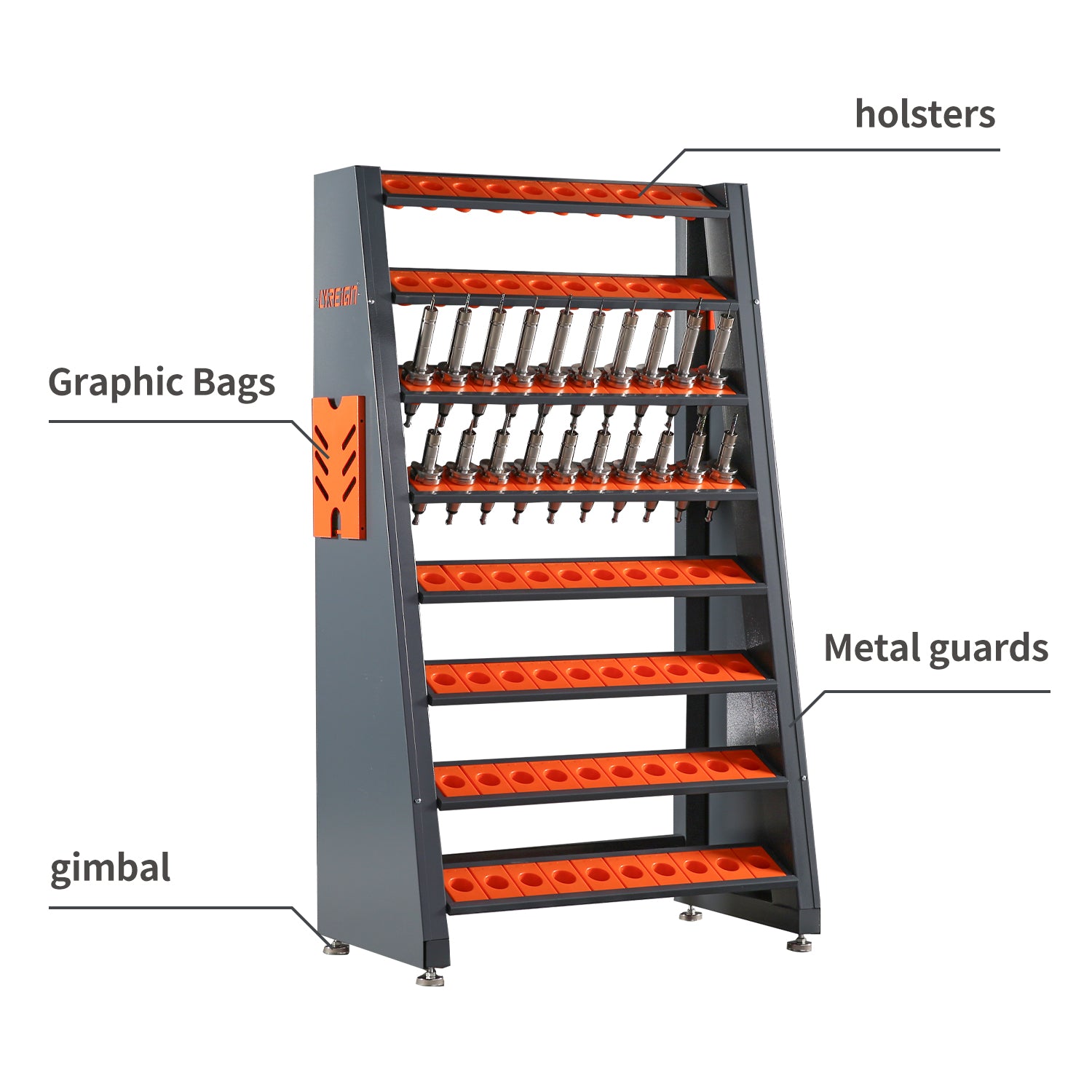 Cnc Tool Rack Multifunctional Cnc Tool Holder Cat40 Tool Holder Accessories Gray Wash Abs Steel Q235