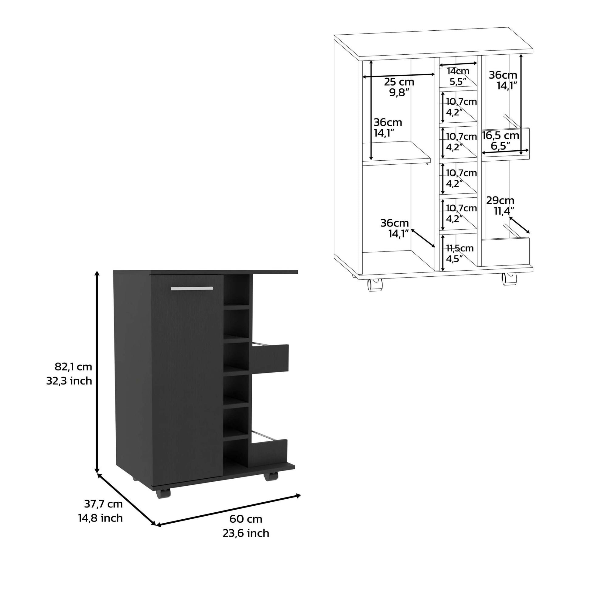 Dayton Black 2 Piece Living Room Set Black Wood