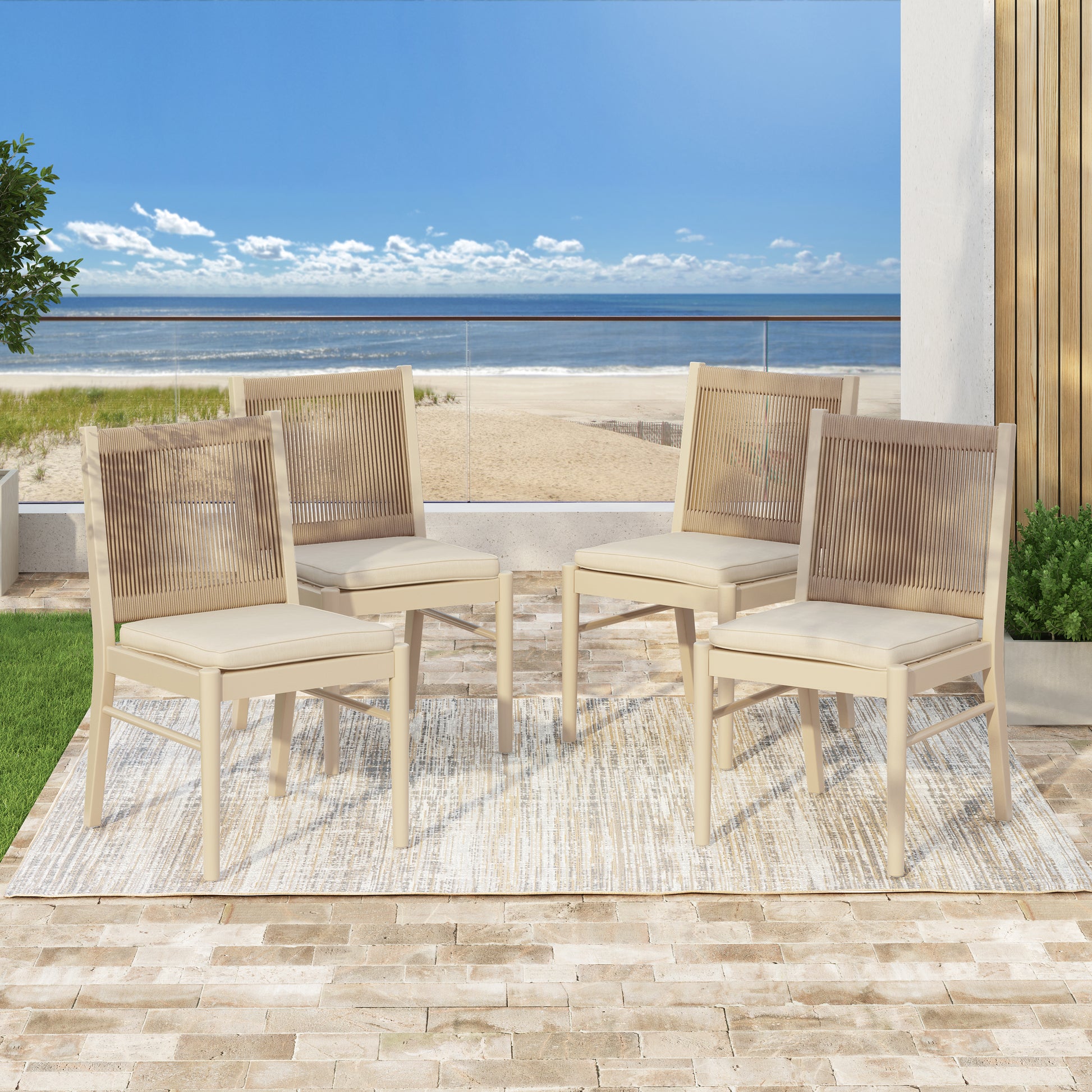 Cordoba Kd Dining Chair Mp2 Set Of 2 Yes Acacia Wood Garden & Outdoor Modern 2 Person Seating Group Acacia Wood