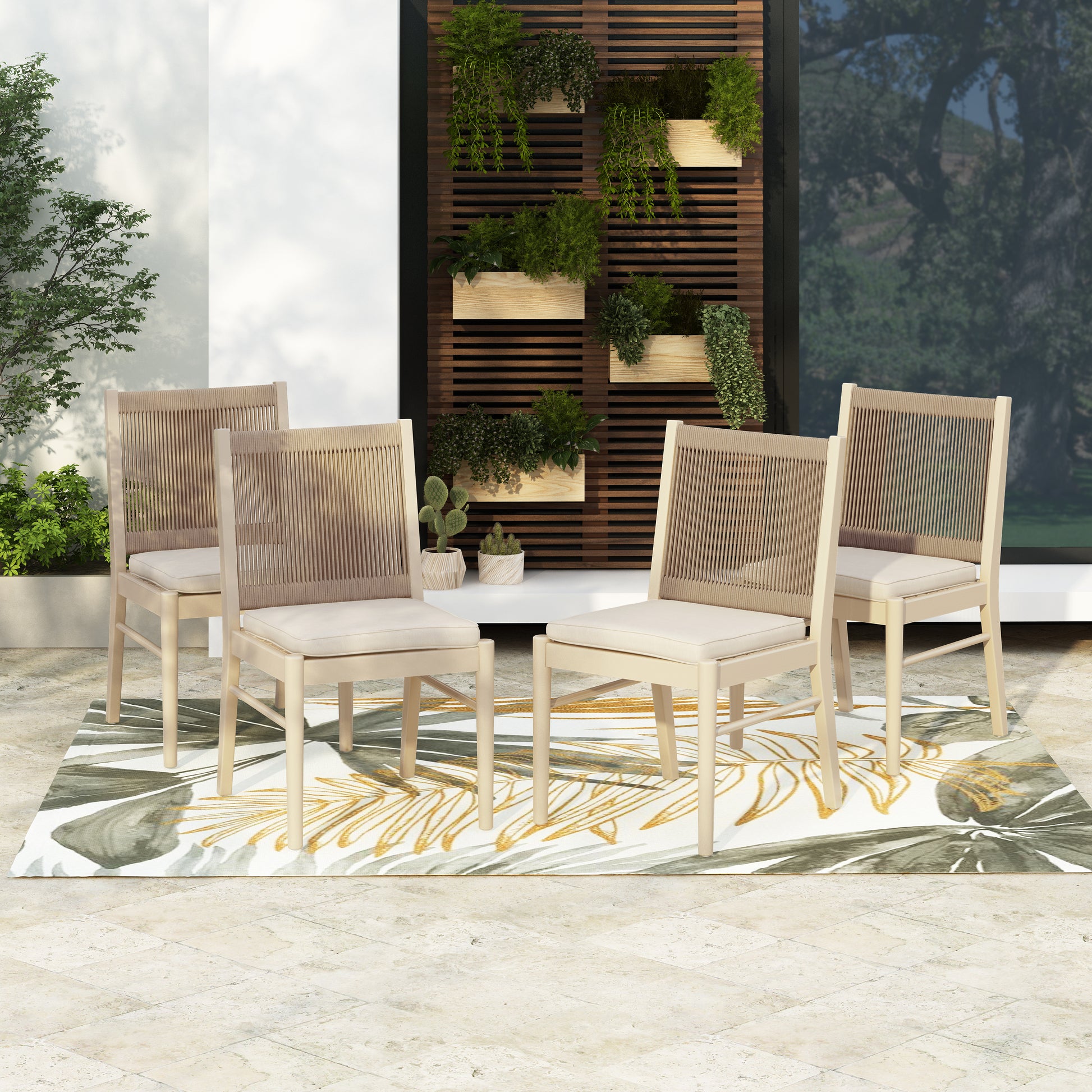 Cordoba Kd Dining Chair Mp2 Set Of 2 Yes Acacia Wood Garden & Outdoor Modern 2 Person Seating Group Acacia Wood