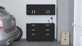 Kaitlyn Black 4 Piece Garage Set Black Wood