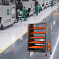 Cat40 Cnc Tool Cart 100Cap 5 Tier Cnc Rolling Carts With Wheels 40 Taper Tool Holder Cnc Mobile Tool Holder Cnc Tool Organizer Cat 40 Tool Holder Set For Storehouse Factory Garage Cat40 100Cap Cement Grey Abs Steel Q235