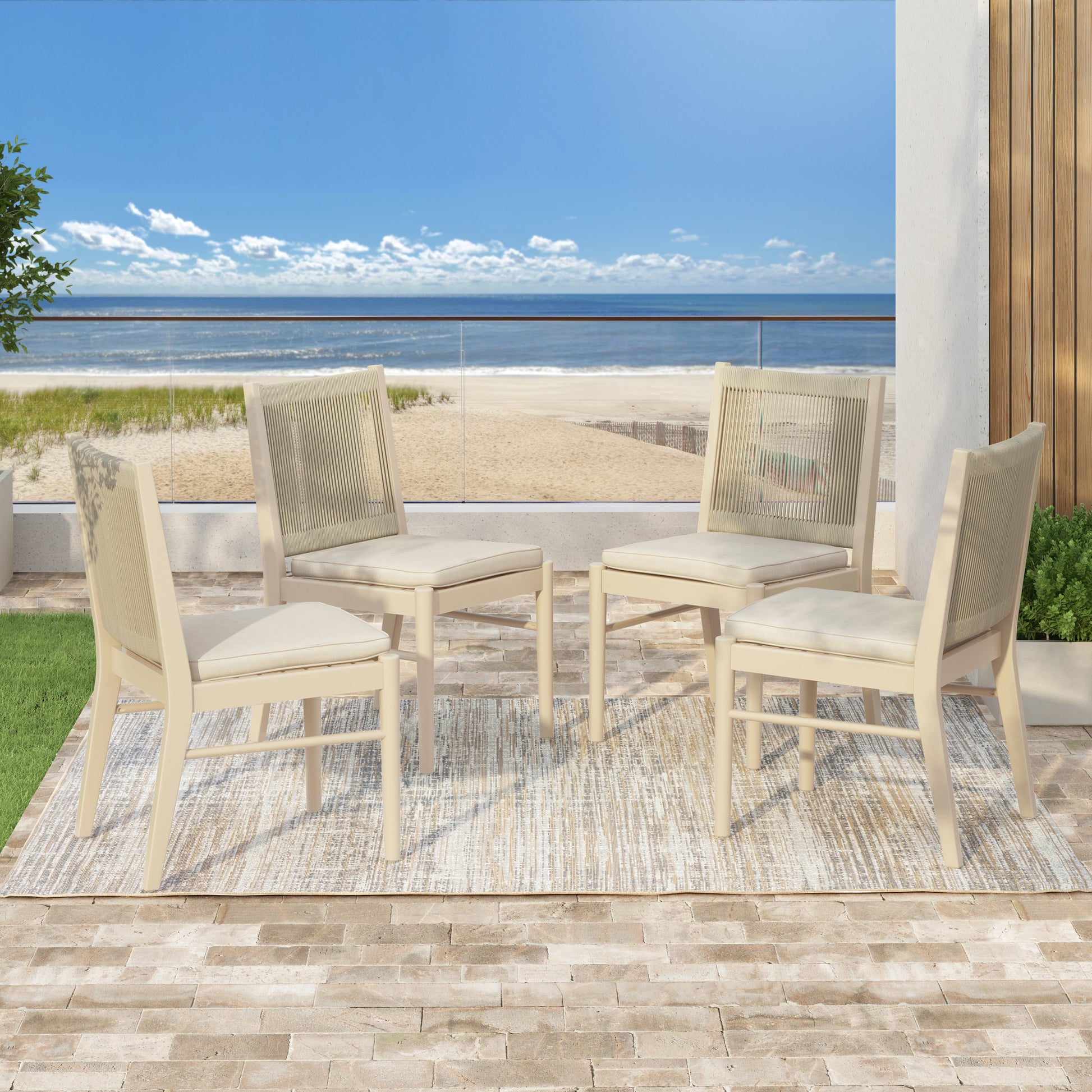 Cordoba Kd Dining Chair Yes Acacia Wood Garden & Outdoor Modern 2 Person Seating Group Acacia Wood