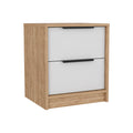 Marshall White And Light Oak 2 Piece Bedroom Set White Oak Wood