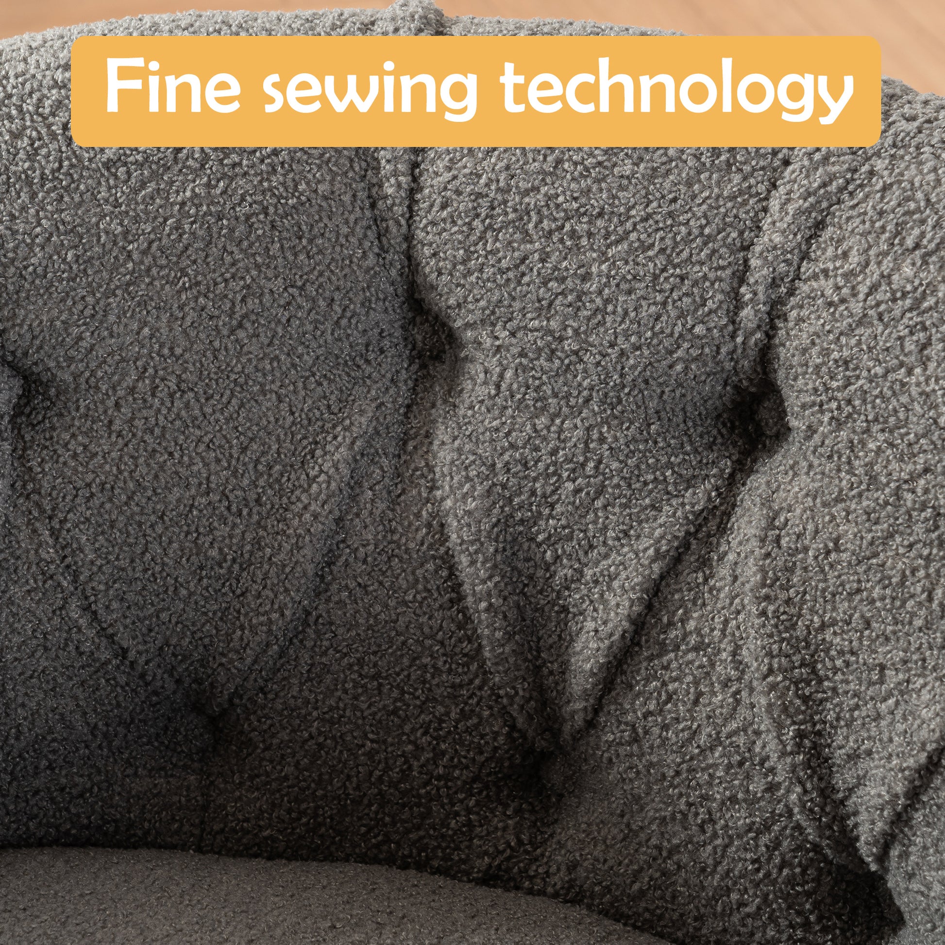 Swivel Chair With Ottoman, Modern Luxury Velvet Swivel Accent Chair, Comfy Round Armchair, Single Sofa Armchair With Lounge Seat For Bedroom Office Reading Spaces,Set Of 1,Dark Grey Dark Gray Teddy