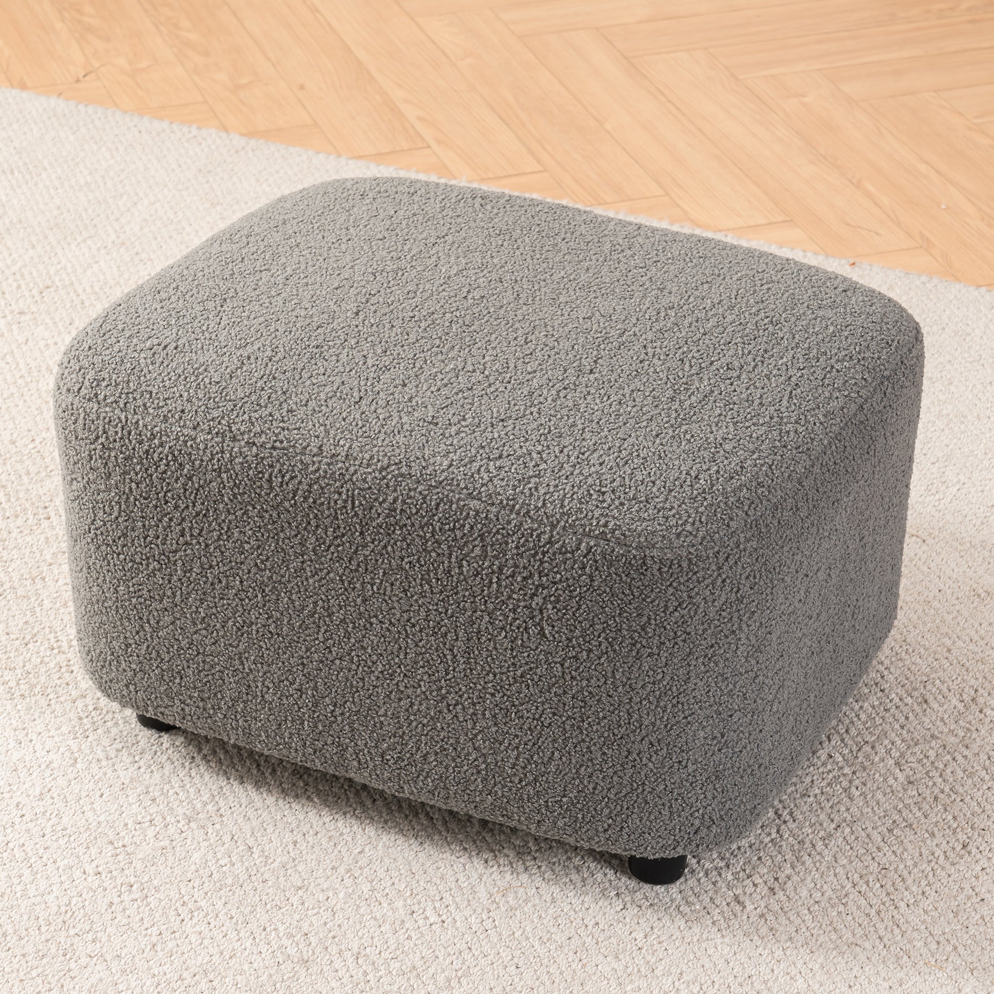 Swivel Chair With Ottoman, Modern Luxury Velvet Swivel Accent Chair, Comfy Round Armchair, Single Sofa Armchair With Lounge Seat For Bedroom Office Reading Spaces,Set Of 1,Dark Grey Dark Gray Teddy