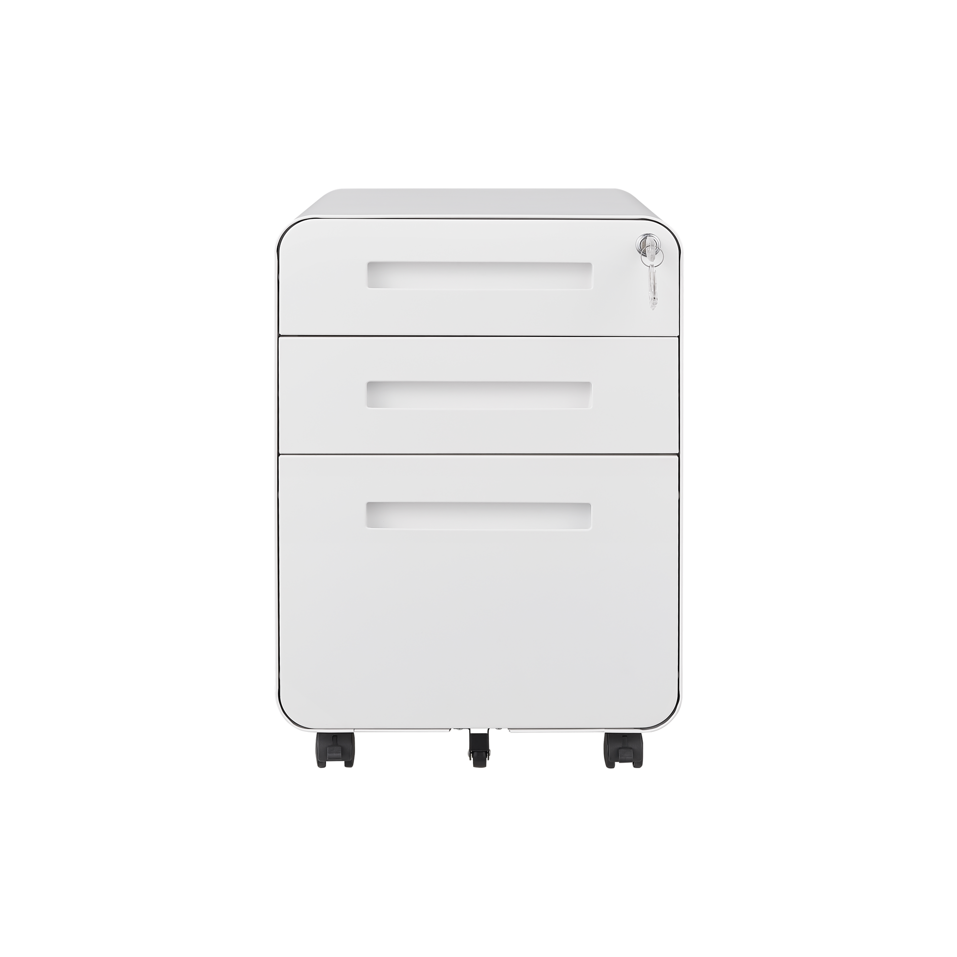 3 Drawer Mobile File Cabinet Under Desk Office,Simple Style Versatile Storage Cabinet For Legal Letter A4 Files, 5 Wheel Design Anti Tilting Cold Rolled Steel Waterproof Moisture Proof White Filing Cabinets 3 4 Drawers White Drawers Included Modern Metal