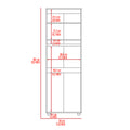 Aurora Armoire, Two Interior Shelves, Rod, Double Door Black Black Bedroom Modern Particle Board Particle Board