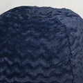 Faux Fur Bean Bag Chair, Navy 3Ft Cozy And Stretchable Fabric Lounger For Children And Adults With Easy Clean Cover, Comfortable Faux Fur Seating For Bedrooms, Filled With Shredded And Memory Foam. Navy Faux Fur